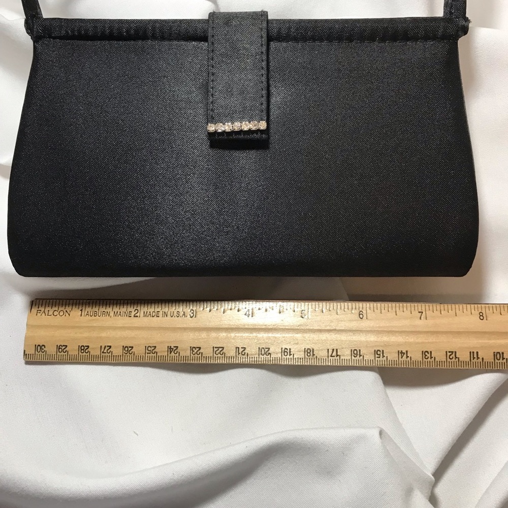 Black Satin Evening Bag - Picture 5 of 6